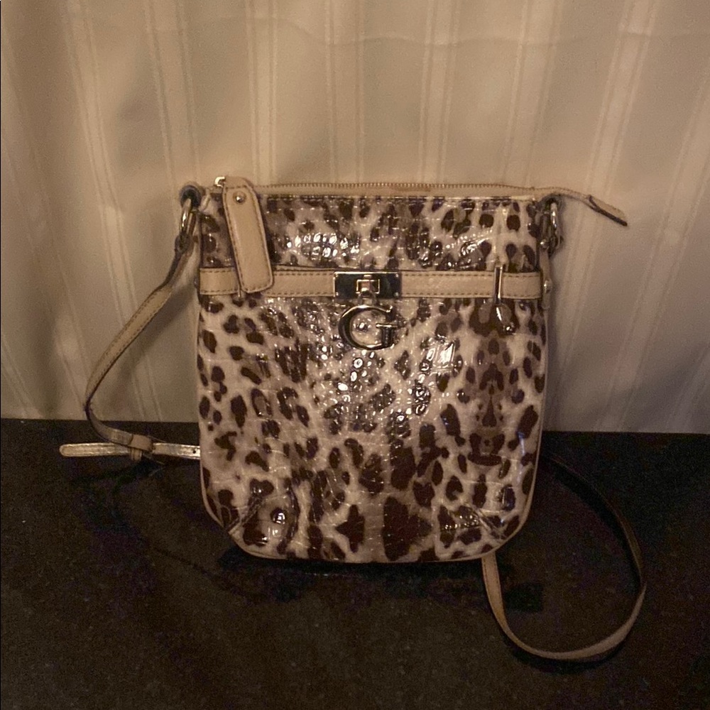 Guess Leopard Print Crossbody Bag